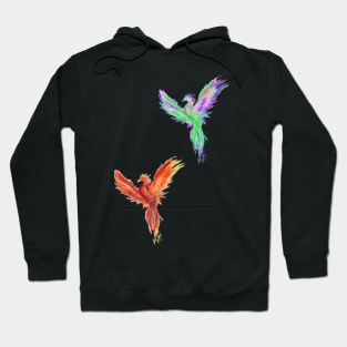 green/red phoenix Hoodie